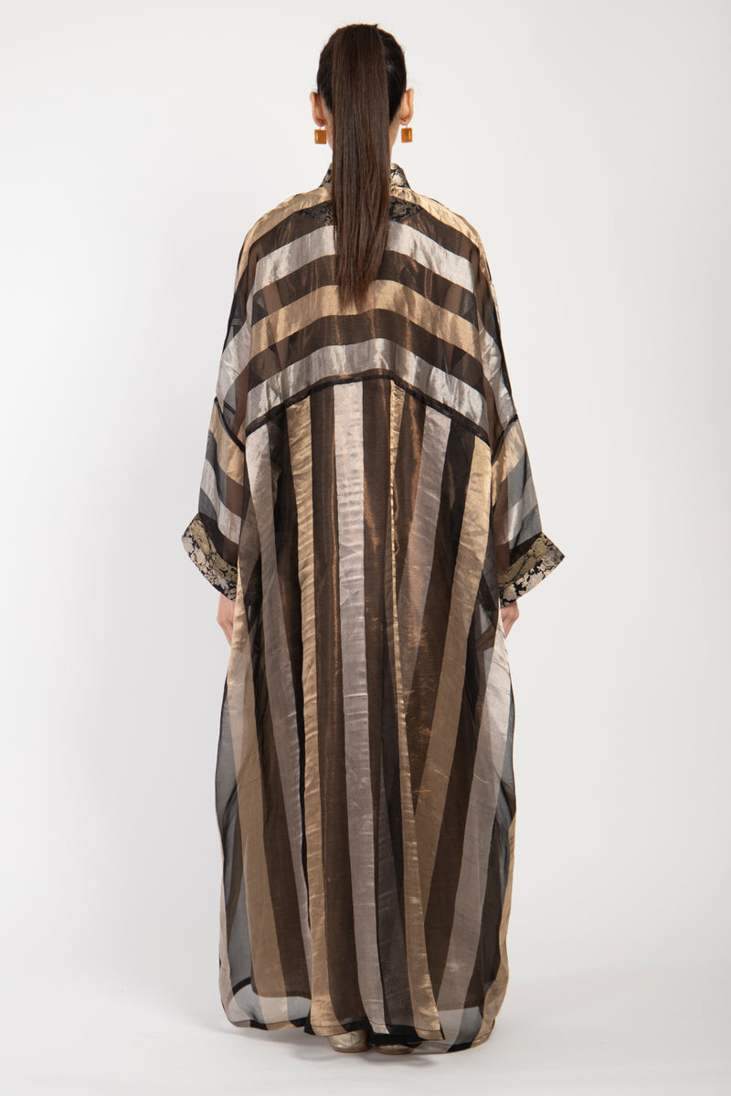 Khouloud Cotton Silk Metallic Two-Piece Set