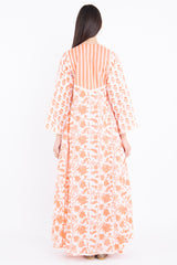 Rimal Cotton Printed Orange Dress