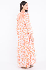 Rimal Cotton Printed Orange Dress