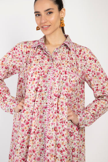 Bahiya Cotton Pink Floral Dress