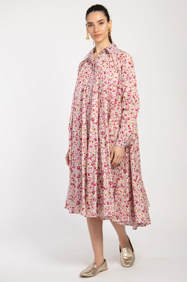 Bahiya Cotton Pink Floral Dress