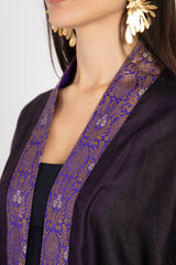 Khalida Silk Purple Abaya