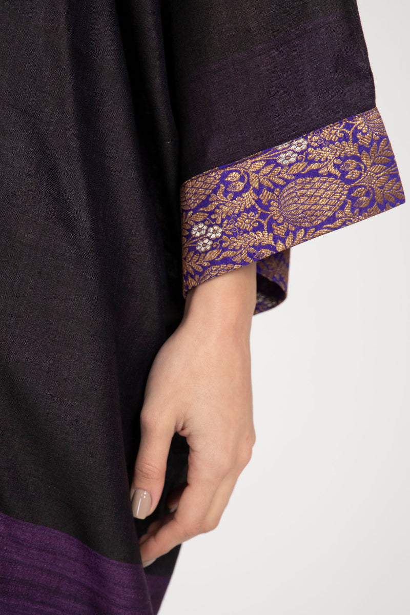 Khalida Silk Purple Abaya