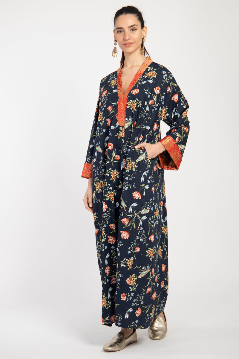 Husna Floral Cotton Kaftan