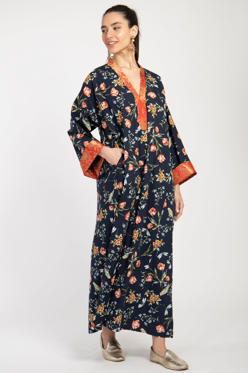 Husna Floral Cotton Kaftan