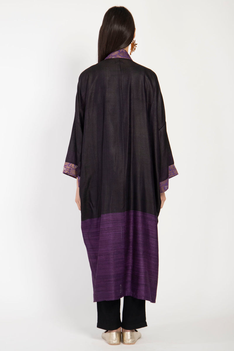 Khalida Silk Purple Abaya