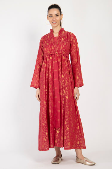 Rayan Silk Regal Red & Gold Set