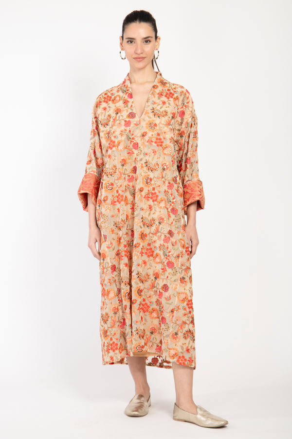 Nisrine Silk Embroidered Dress