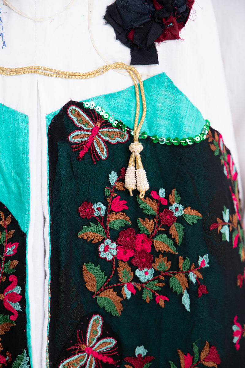 Madame Cape Noire Cotton Embroidered Dress