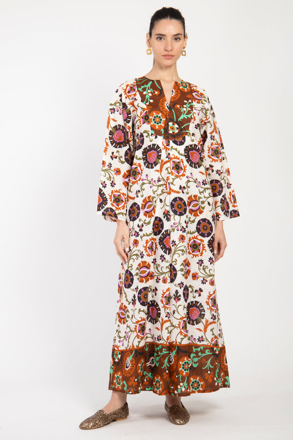 Shirine Suzani Floral Print Dress