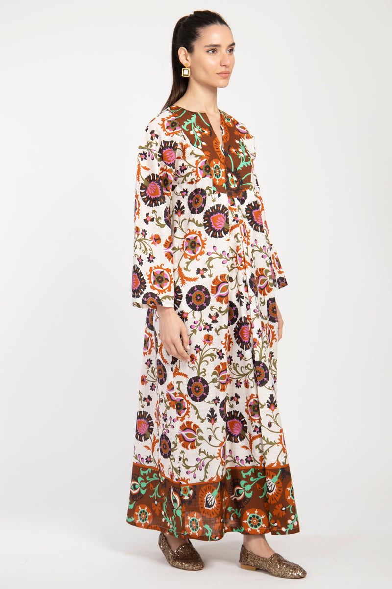 Shirine Suzani Floral Print Dress