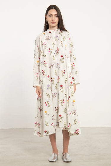 Remy Cotton Floral Embroidered Dress