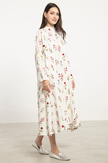 Remy Cotton Floral Embroidered Dress