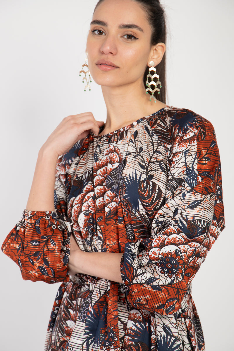 Cardinal Cotton Midi Dress