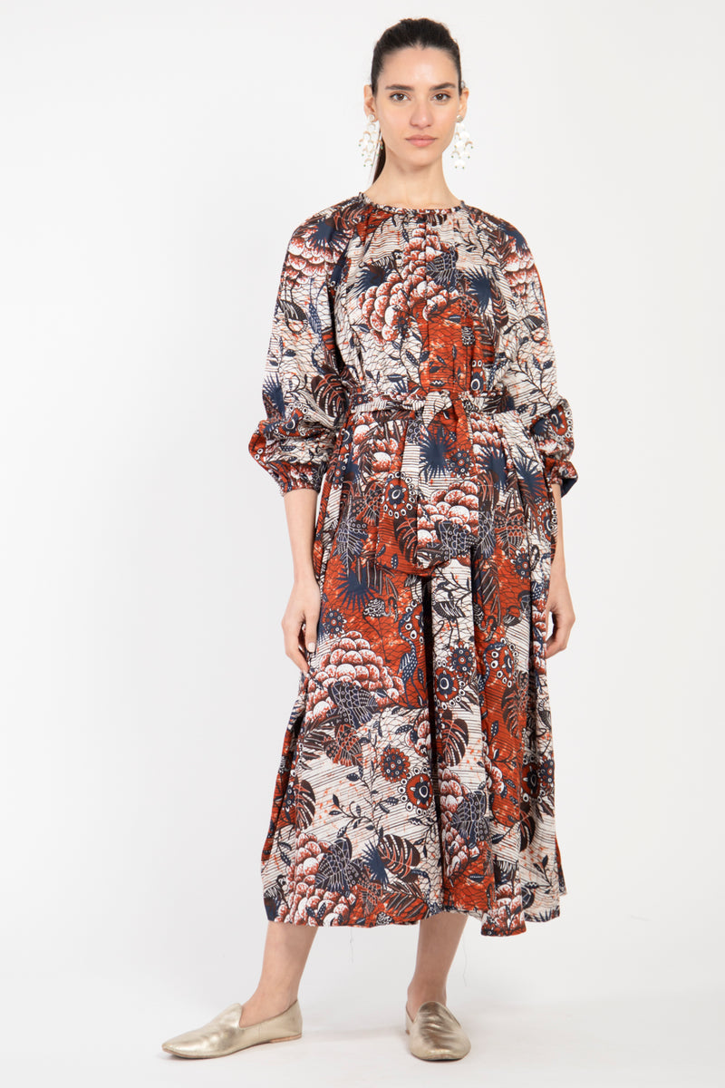 Cardinal Cotton Midi Dress