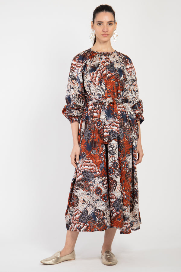 Cardinal Cotton Midi Dress