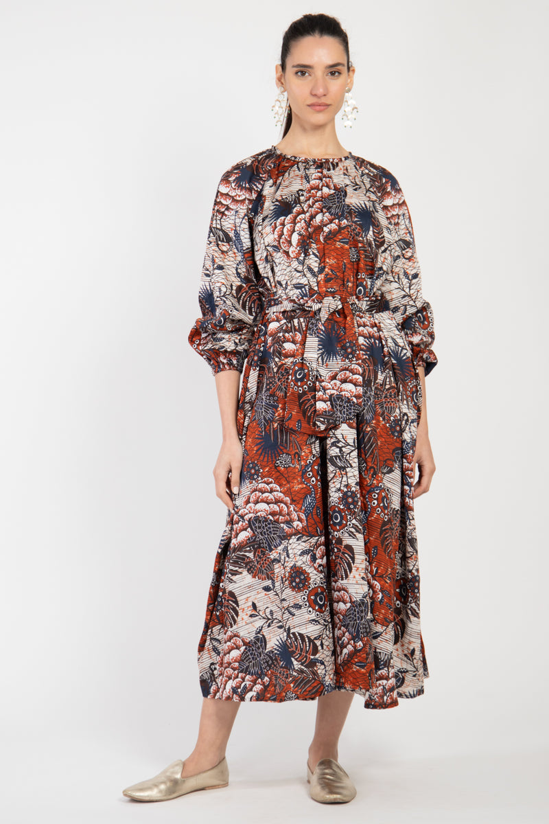 Cardinal Cotton Midi Dress