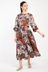 Cardinal Cotton Midi Dress