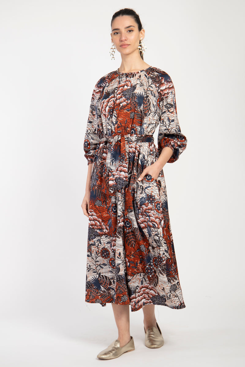 Cardinal Cotton Midi Dress