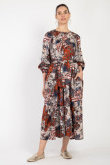 Cardinal Cotton Midi Dress