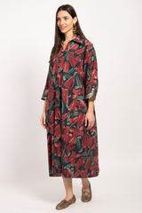 Mayssoun Cotton Printed Tulips Dress