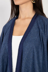 Loro Piana Wool Antic Blue Poncho