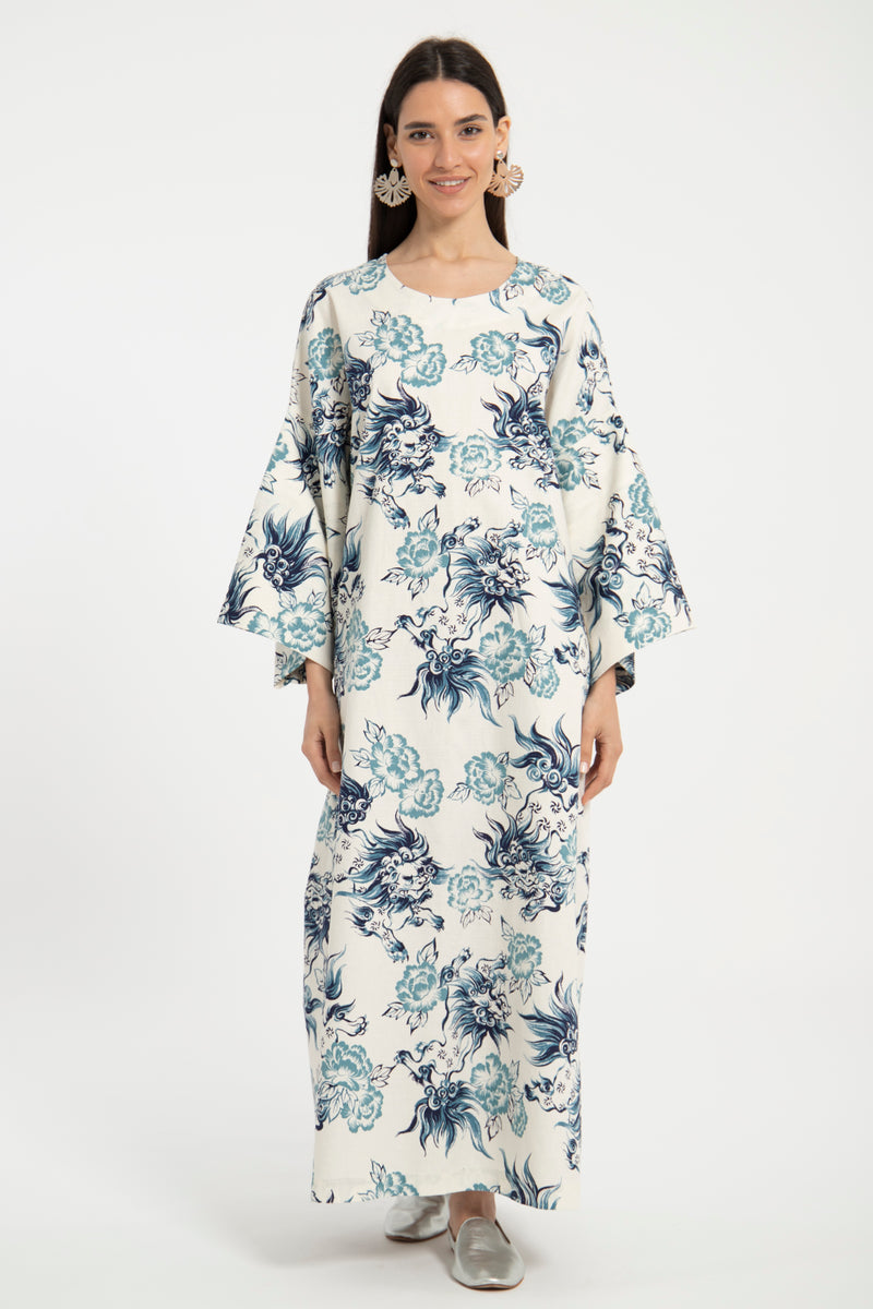 Rawda Cotton Dragon Kaftan