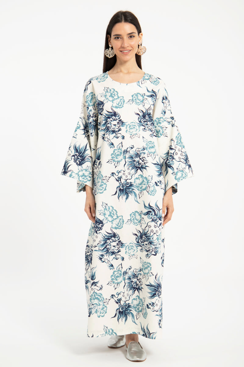Rawda Cotton Dragon Kaftan