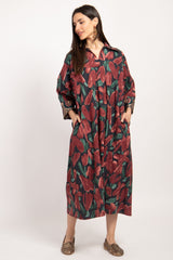 Mayssoun Cotton Printed Tulips Dress