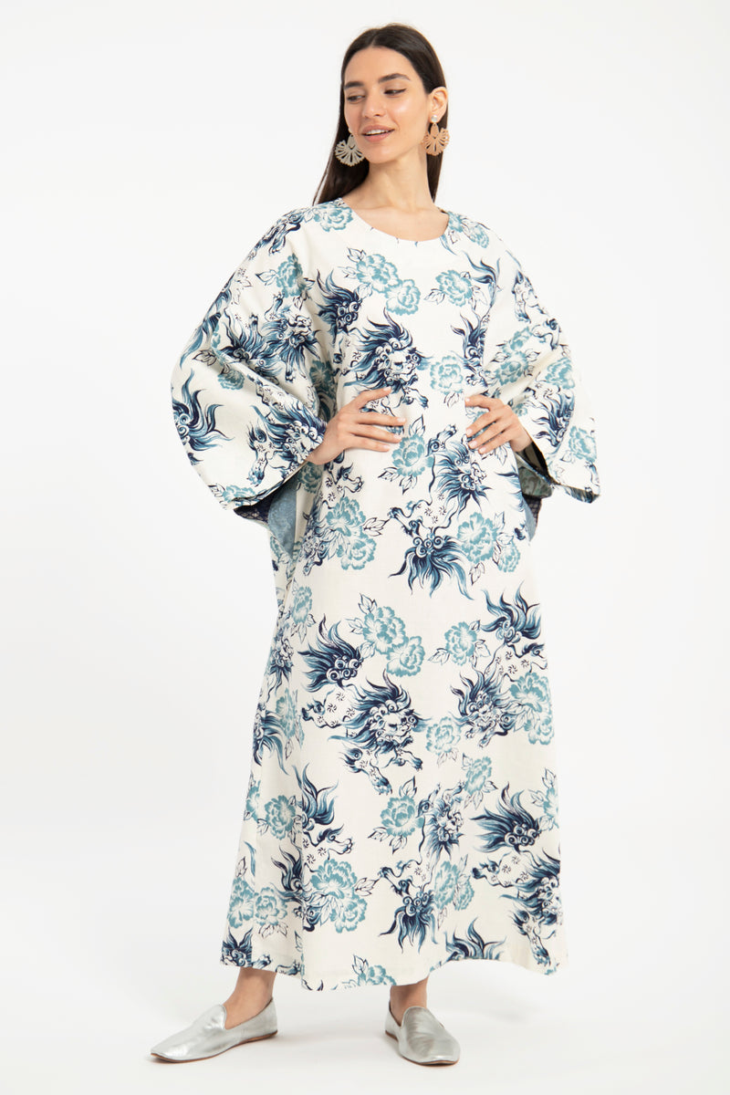 Rawda Cotton Dragon Kaftan