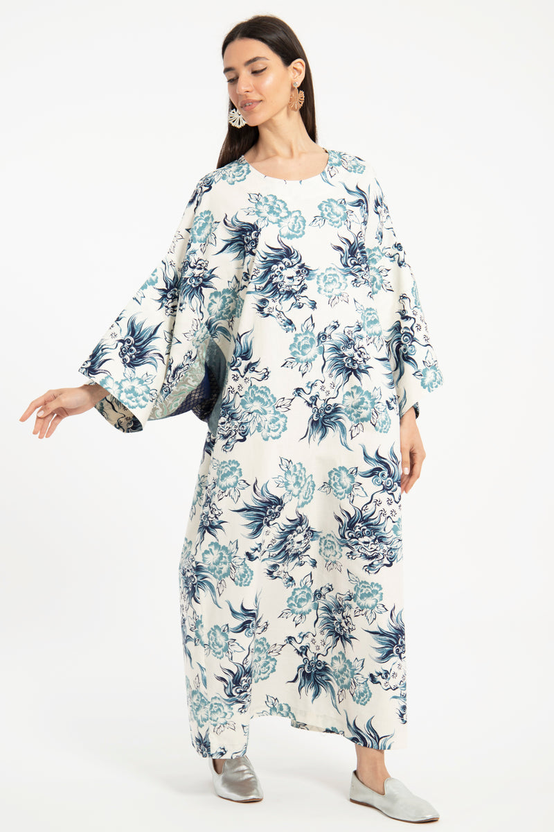 Rawda Cotton Dragon Kaftan