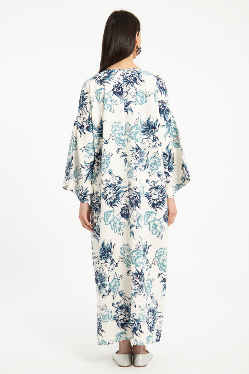 Rawda Cotton Dragon Kaftan