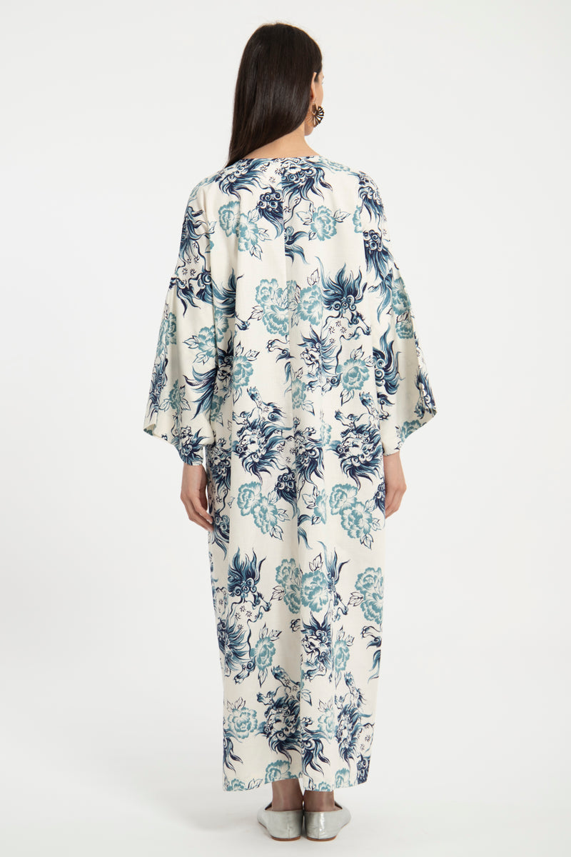 Rawda Cotton Dragon Kaftan