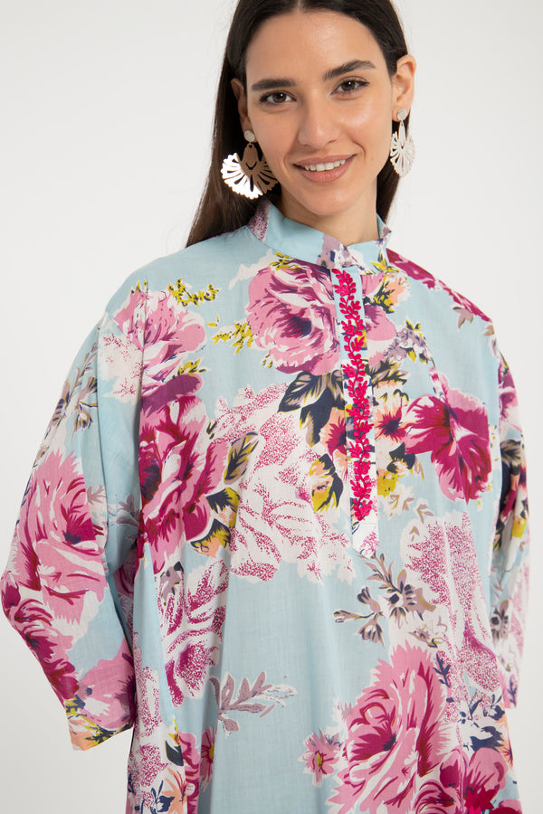 Dakka Cotton Embroidered Floral Jellaba
