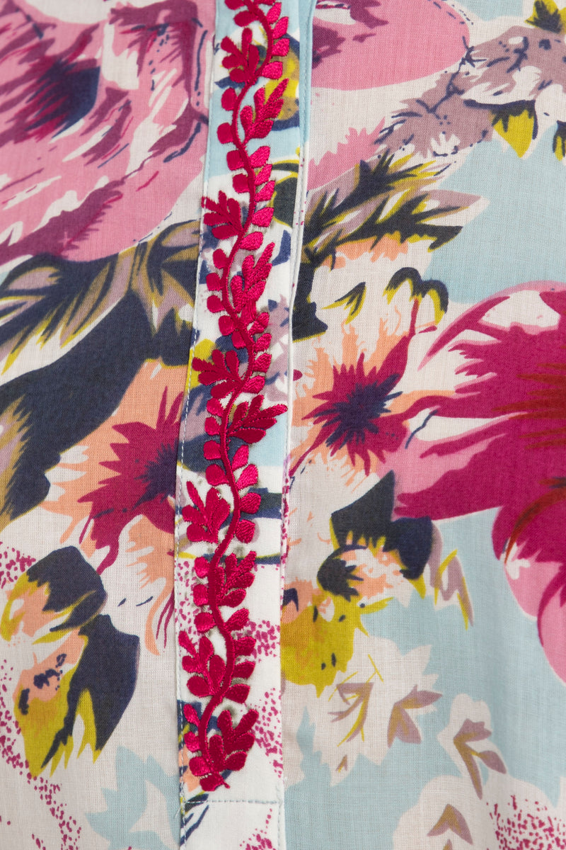 Dakka Cotton Embroidered Floral Jellaba