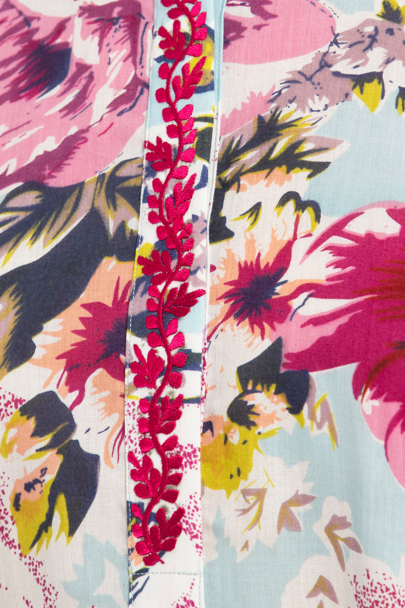 Dakka Cotton Embroidered Floral Jellaba