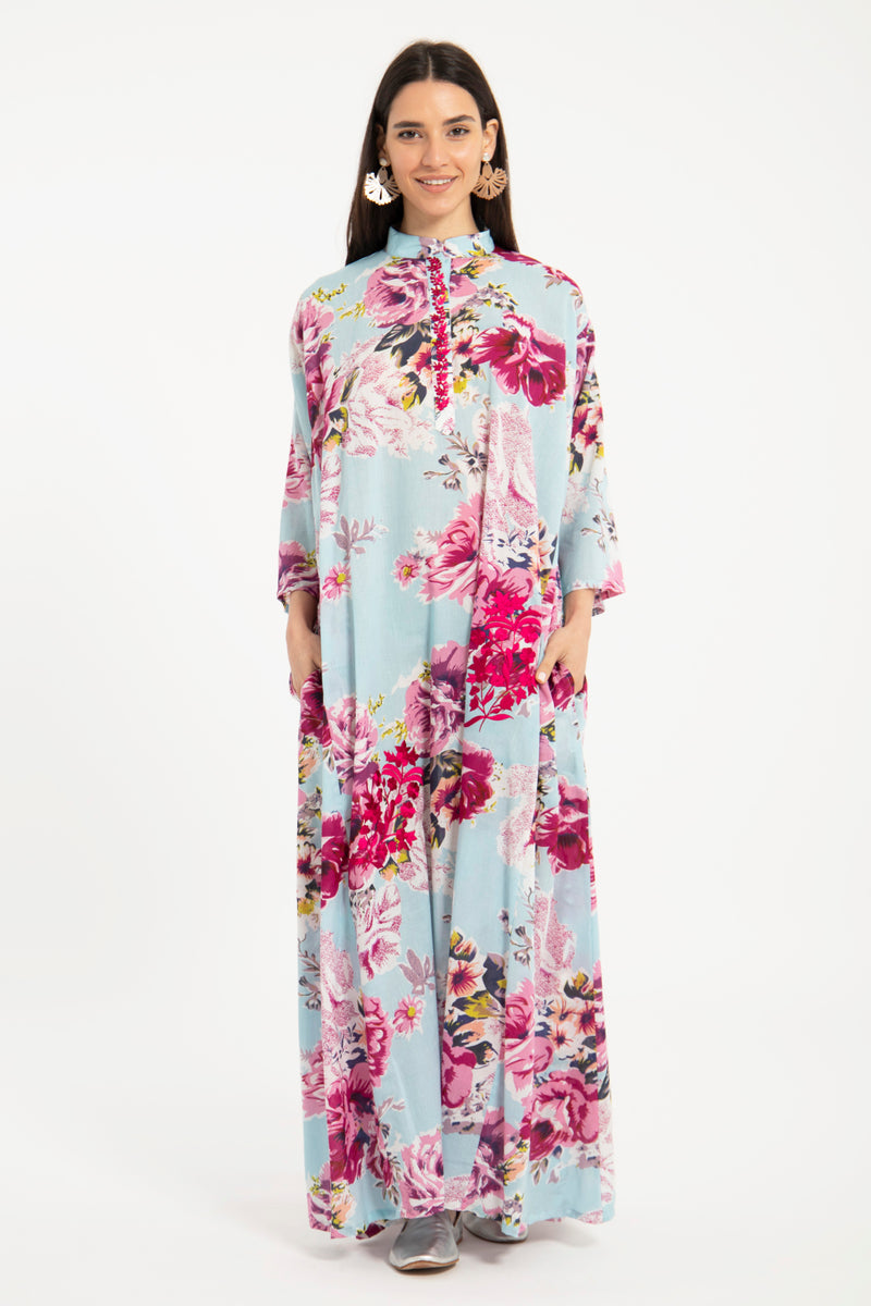 Dakka Cotton Embroidered Floral Jellaba