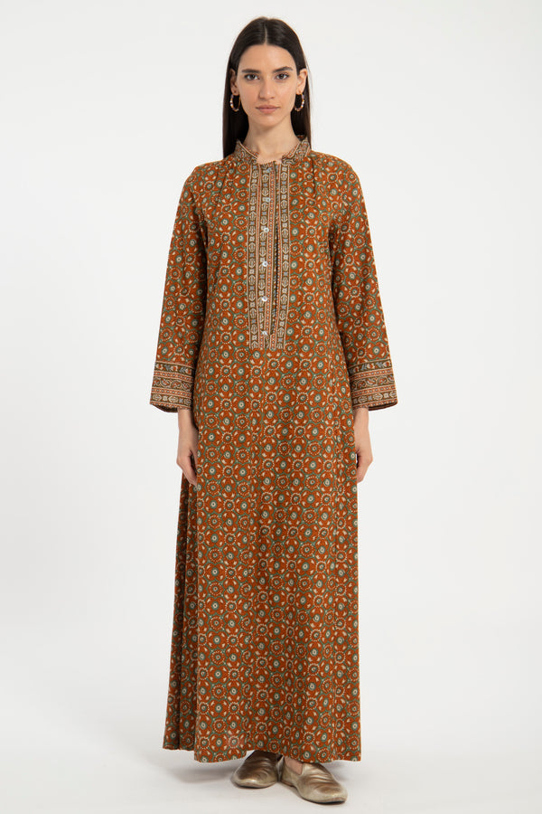 Ottoman Cotton Printed Dress