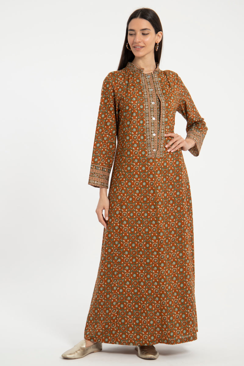 Ottoman Cotton Printed Dress