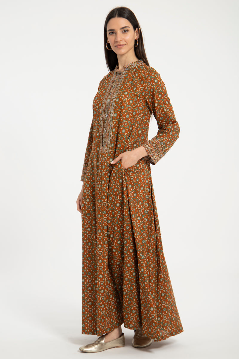 Ottoman Cotton Printed Dress