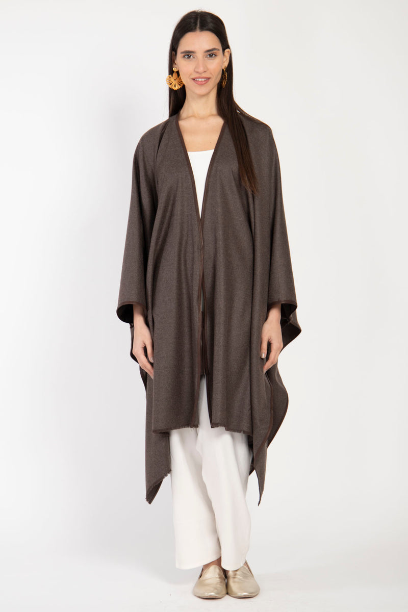 Loro Piana Wool Brown Poncho