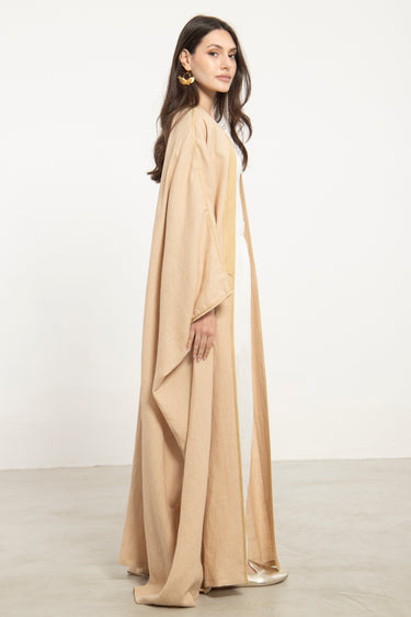 Classic Linen Desert Sand Abaya