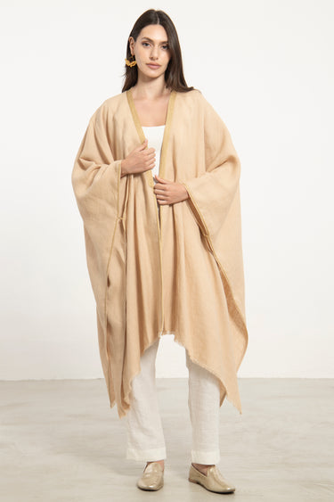 Linen Desert Sand Poncho