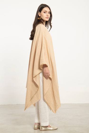 Linen Desert Sand Poncho