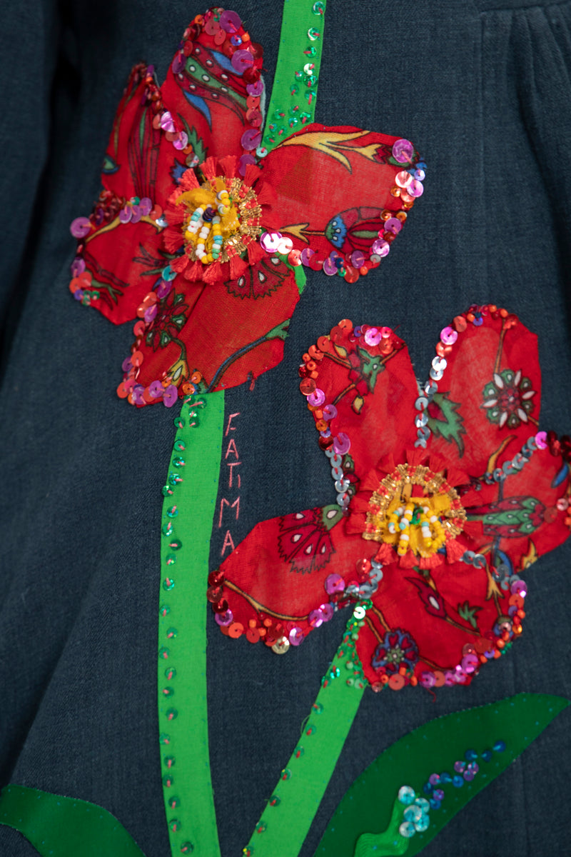 One-Of-A-Kind Jamila Three Flowers Dress
