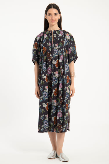 Mira Floral Pleat Dress
