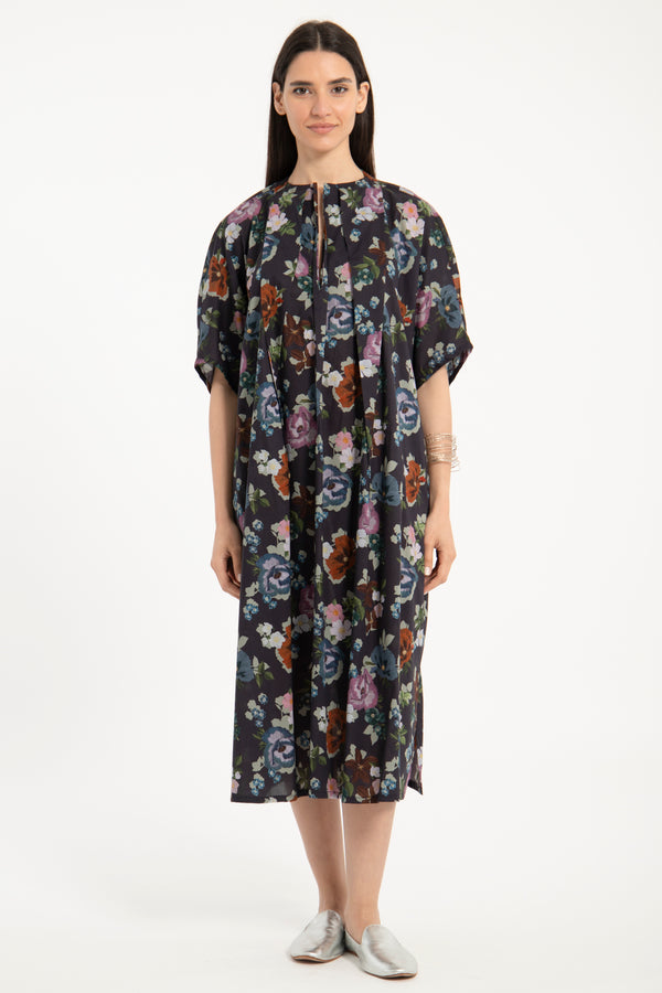 Mira Floral Pleat Dress