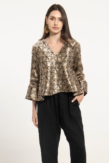 Sabah Brocade Gold Blouse
