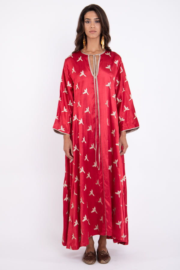 Youmna Silk Red Dress