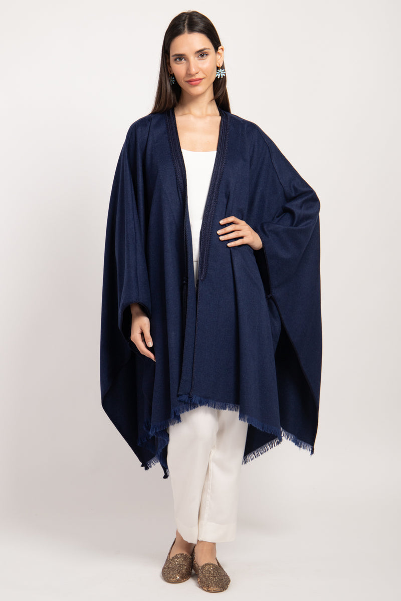 Loro Piana Cashmere Navy Poncho